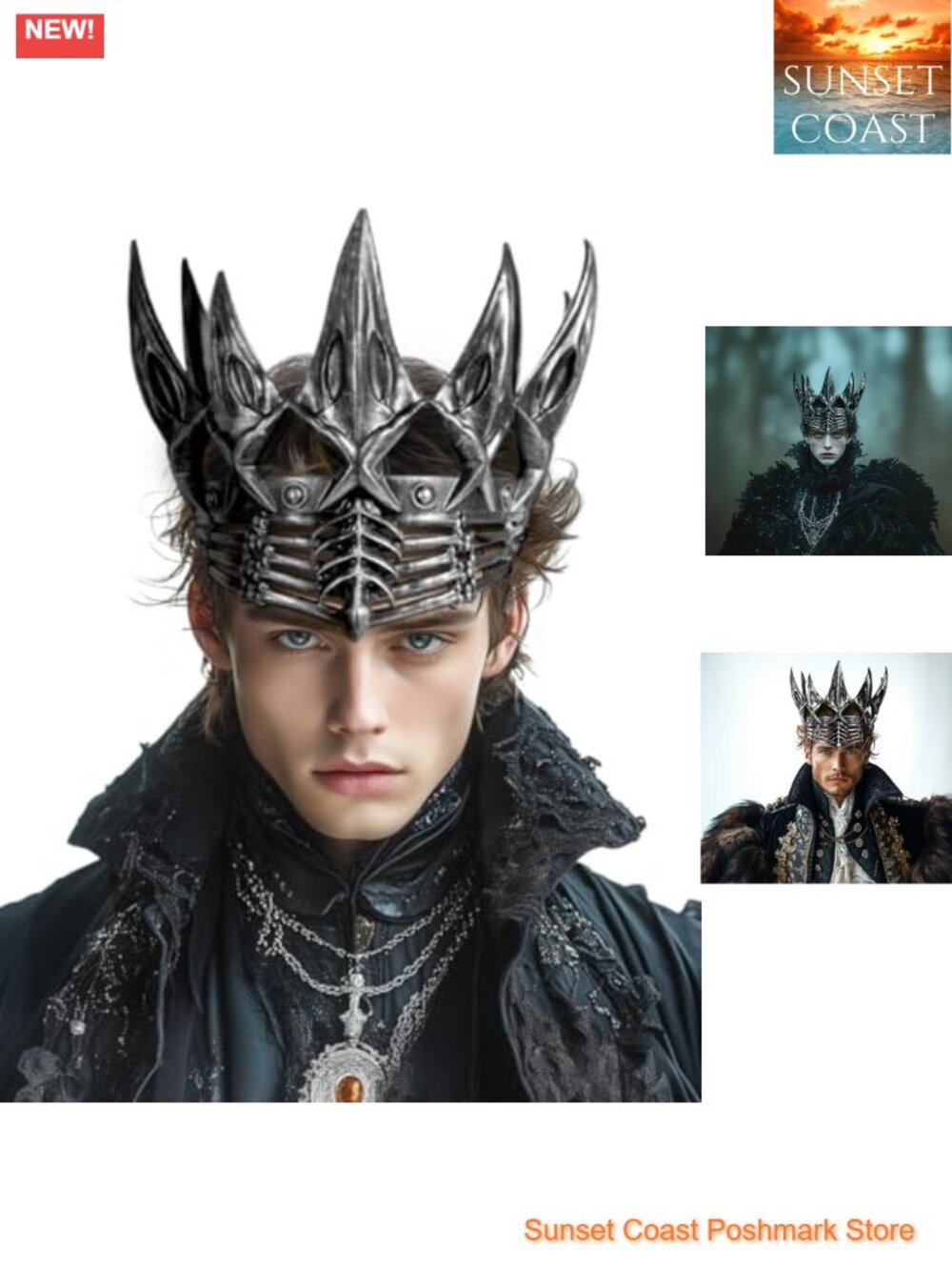 Dark Fang Crown Headpiece Halloween Costume Accessory PU Foam